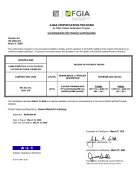 PR CERTIFICATE FL47141 R1 C CAC 22418 - AAMA CERTIFICATION - 3750-250 OXXO (LC 50) - EXP 20300310