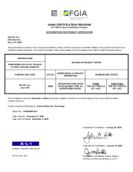 PR CERTIFICATE FL47141 R2 C CAC 22904 - AAMA CERTIFICATION - VFD05-VFD06 FD (LC 50) - EXP  20301204