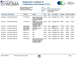 PR CERTIFICATE FL47167 R2 C CAC NEW NEXT DIMENSION SINGLE HUNG