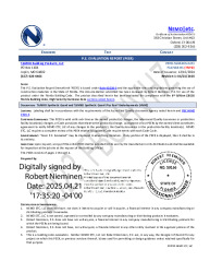 PR Instl Docs FL47184 R1 II 2025 04 21 FINAL PEER-TAM-003.D HVHZ FL47184-R1