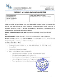 PR Instl Docs FL47203 R0 II Evaluation Report W625-ss