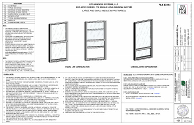 PR Instl Docs FL47213 R0 II ECO-NOVO SERIES 175 SINGLE HUNG WINDOW-JA-2042-24