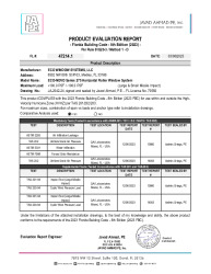PR TECH DOCS FL47214 R1 AE ECO-NOVO SERIES 275 HORIZ ROLLER WINDOW-PA EVR1
