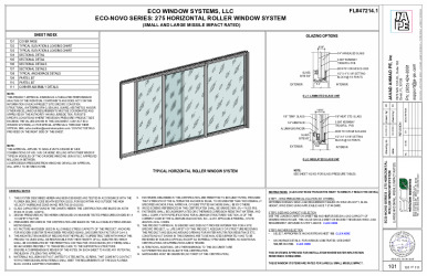 PR Instl Docs FL47214 R1 II ECO-NOVO SERIES 275 HORIZONTAL ROLLER WINDOW-JA-2042-24-1