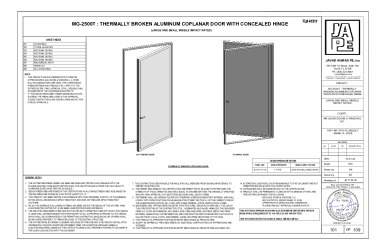 PR Instl Docs FL47317 R0 II MG-2500T Thermally Broken Alum Coplanar Door-JA-1724-25