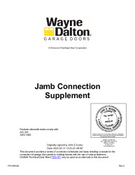 PR INSTL DOCS FL47338 R1 II WD-JAMBCONNECTIONSUPPLEMENT-REVC SFL