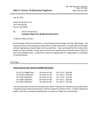 PR TECH DOCS FL47339 R1 AE EVALREPT RANCHHOUSE SFL