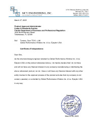 PR Instl Docs FL47416 R0 II Certificate of Independence-SS