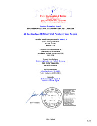 PR TECH DOCS FL47420 R0 AE 26 GA. CLEARSPAN PBR PANEL STRUCTURAL WALL PANEL