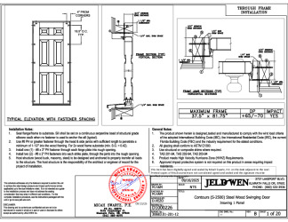 PR Instl Docs FL47464 R1 II D1000226 (47464.2) - Contours (S-2500) Steel Wood Swinging Door ISW-OSW 1P 6-8 - 8-0 DP65-70 O-HVHZ-I FBC Installs 9-16-25 DSS