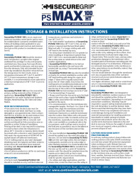 PR INSTL DOCS FL47535 R0 II SECUREGRIP PSMAX HT100 INSTALLATION INSTRUCTIONS