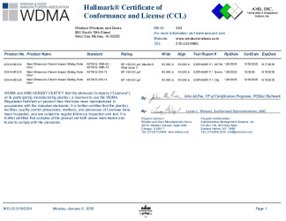 PR CERTIFICATE FL47564 R2 C CAC NEXT DIMENSION 2 PANEL SPD IMPACT CCL