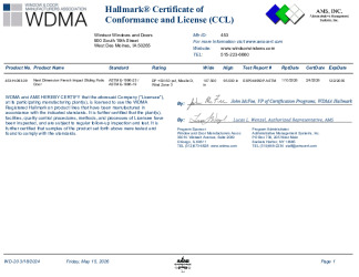 PR CERTIFICATE FL47564 R2 C CAC NEXT DIMENSION 3 PANEL IMPACT SPD CCL