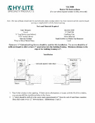PR INSTL DOCS FL47585 R0 II FL185 R13 II VR3000 INSTALL 1 HY-LITE