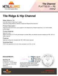 PR Instl Docs FL47732 R0 II 26ga Tile Hip Ridge Channel