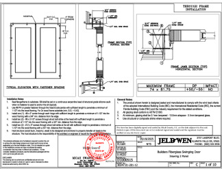 PR INSTL DOCS FL47739 R1 II BUILDERS FIBERGLASS SWINGING DOOR ISW-OSW 6-0X6-8 DP50-55 FBC INSTALLS 5-19-25 DSS