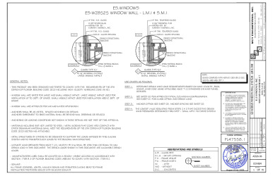 PR INSTL DOCS FL47758 R0 II ES-WZ8525 WINDOW WALL LMI AND SMI FL47758 AD25-35 REV 08.15.2025-SS