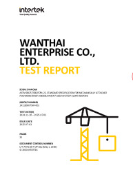 PR TECH DOCS FL47795 R0 AE WANTHAI ENTERPRISE - ASTM D8257 REPORT