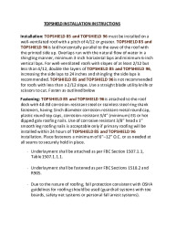 PR INSTL DOCS FL47797 R0 II TOPSHIELD INSTALLATION INSTRUCTIONS
