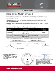 PR Instl Docs FL47828 R0 II 26ga 5V on plywood HVHZ