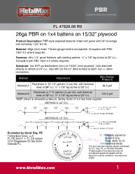 PR INSTL DOCS FL47828 R0 II 26GA PBR ON BATTENS ON PLYWOOD 9-3