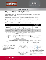 PR Instl Docs FL47828 R0 II 26ga PBR on plywood
