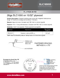 PR TECH DOCS FL47829 R0 AE 26GA SLC1000 ON PLYWOOD