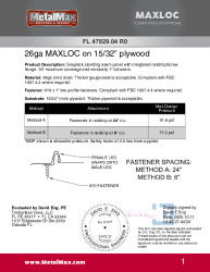 PR Instl Docs FL47829 R0 II 26ga MaxLoc on plywood