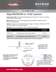 PR Instl Docs FL47829 R0 II 26ga MaxSeam on plywood