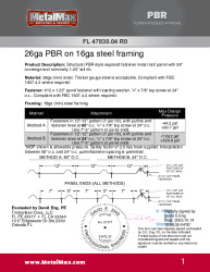 PR Instl Docs FL47830 R0 II 26ga PBR on 16ga steel ptv25