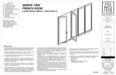 PR INSTL DOCS FL47867 R0 II CISYSTEMS-SERIES 1000 FRENCH DOOR-JA-1986-22-SS