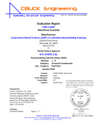 PR INSTL DOCS FL47879 R1 II 1 S2500 24GA 16IN STEELPURLINS EVALREPORT