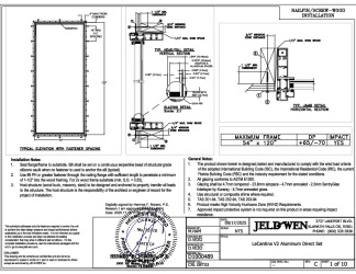 PR Instl Docs FL47901 R0 II LaCantina V2 Aluminum Direct Set 54 x 120 PG65 Installs
