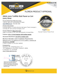 PR TECH DOCS FL48033 R0 AE 29GA TUFFRIB WALLS 2X4