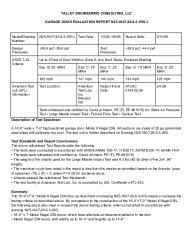 PR TECH DOCS FL48037 R0 AE GARAGE DOOR EVALUATION REPORT N25-1607-26.6-3-1RG-I
