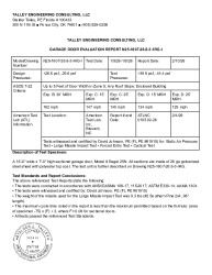 PR TECH DOCS FL48037 R0 AE GARAGE DOOR EVALUATION REPORT N25-1607-26.6-3-1RG-I 2 18 2026