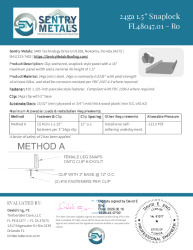 PR TECH DOCS FL48047 R0 AE 24GA 1.5-IN SNAPLOCK NAILSTRIP ON PLYWOOD