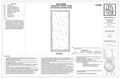 PR INSTL DOCS FL48093 R0 II PIVOT DOOR-JA-1712-25