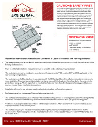 PR INSTL DOCS FL48141 R0 II ERIE ULTRA PLUS INSTALL INSTRUCTIONS REV 1
