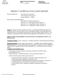 PR TECH DOCS FL48175 R0 AE ELICC SHORE CLUB WW 201 EV REPORT FBC2023 RP