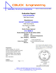 PR INSTL DOCS FL48285 R0 II 4 3.5DS-24 STEELROOFDECK EVALREPORT
