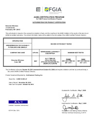 PR CERTIFICATE FL5167 R49 C CAC 43-17 DH TWIN (9967) 89X63 PG30