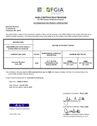 PR CERTIFICATE FL5179 R42 C CAC 43-17 HS (9209) 72X44 PG20