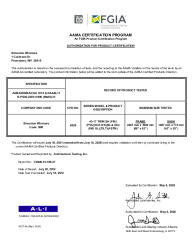 PR CERTIFICATE FL5414 R38 C CAC 43-17 SH TWIN (9205) 89X63 PG30
