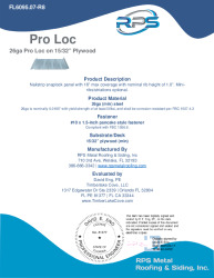 PR Instl Docs FL6095 R8 II 26ga ProLoc plywood