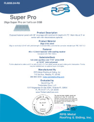 PR Instl Docs FL6095 R8 II 29ga SuperPro 1x4s OSB