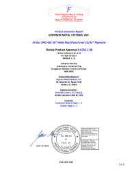PR Instl Docs FL6252 R8 II SMS 416 24 Ga. over Plywood