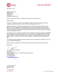 PR CERTIFICATE FL7708 R11 C CAC UL QUALITY ASSURANCE CONTRACT 12-31-2027