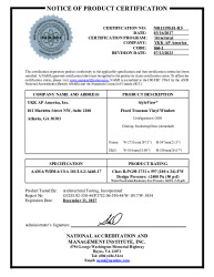 PR CERTIFICATE FL7829 R13 C CAC NI013198.01-R5 - SV - TRIPLE TRANSOM (DP50)