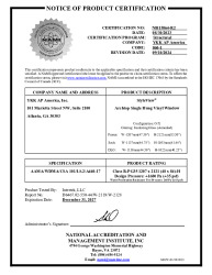 PR CERTIFICATE FL8114 R10 C CAC NI015864-R2 - SV - ARCHTOP SH (DP35)